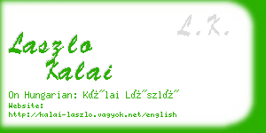 laszlo kalai business card